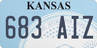 KS license plate 683AIZ