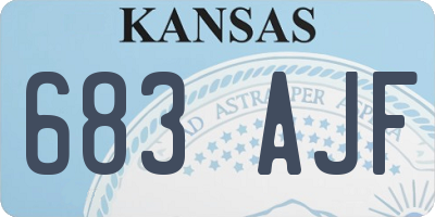 KS license plate 683AJF