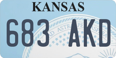 KS license plate 683AKD