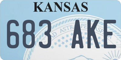 KS license plate 683AKE