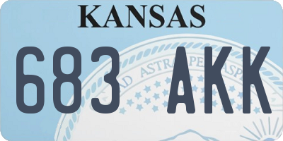 KS license plate 683AKK