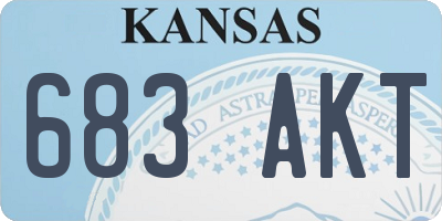 KS license plate 683AKT