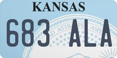 KS license plate 683ALA