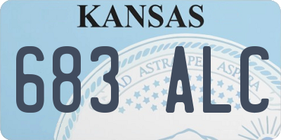 KS license plate 683ALC