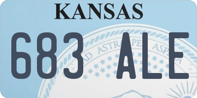 KS license plate 683ALE