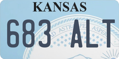 KS license plate 683ALT