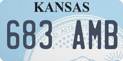 KS license plate 683AMB