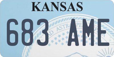 KS license plate 683AME