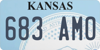 KS license plate 683AMO