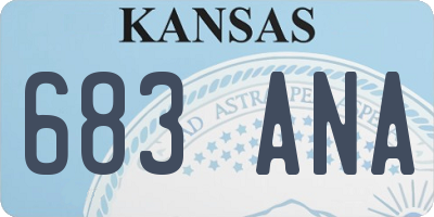 KS license plate 683ANA