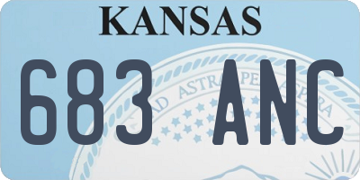 KS license plate 683ANC
