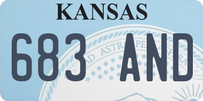 KS license plate 683AND