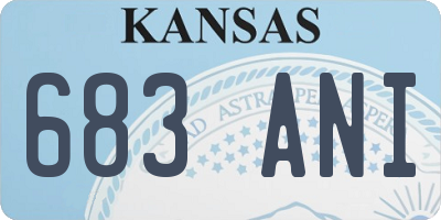 KS license plate 683ANI