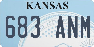 KS license plate 683ANM