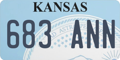KS license plate 683ANN