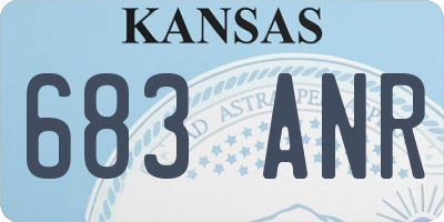 KS license plate 683ANR