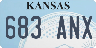 KS license plate 683ANX