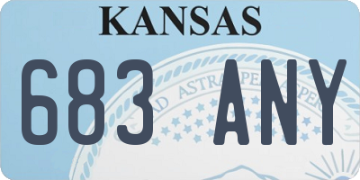 KS license plate 683ANY