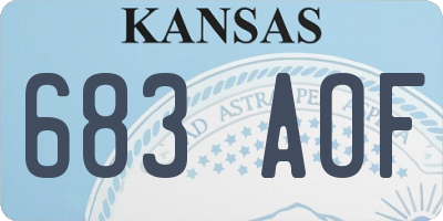 KS license plate 683AOF