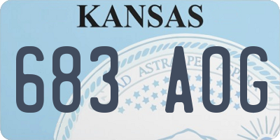KS license plate 683AOG