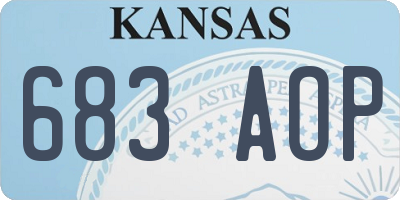 KS license plate 683AOP