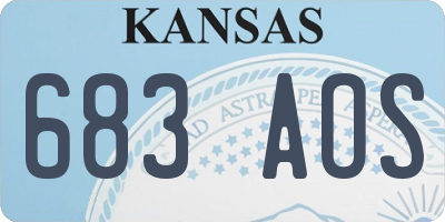 KS license plate 683AOS