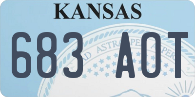 KS license plate 683AOT