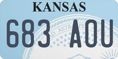 KS license plate 683AOU