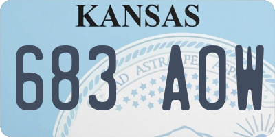 KS license plate 683AOW