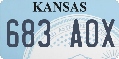 KS license plate 683AOX