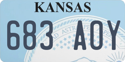 KS license plate 683AOY
