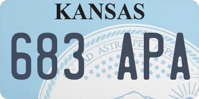 KS license plate 683APA
