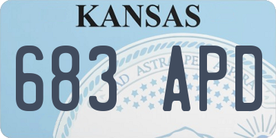 KS license plate 683APD