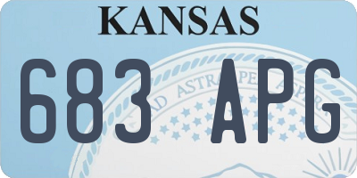 KS license plate 683APG