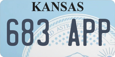 KS license plate 683APP