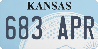 KS license plate 683APR