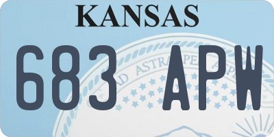KS license plate 683APW