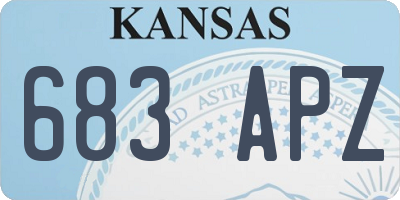 KS license plate 683APZ