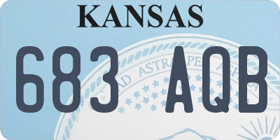 KS license plate 683AQB