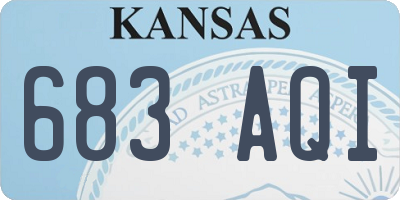 KS license plate 683AQI