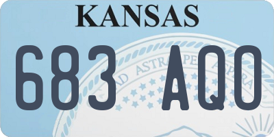 KS license plate 683AQO