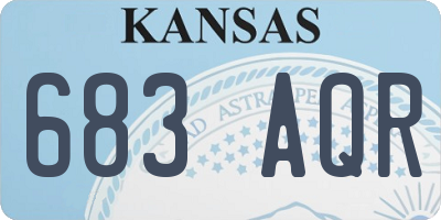 KS license plate 683AQR