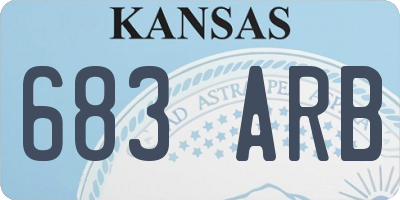 KS license plate 683ARB