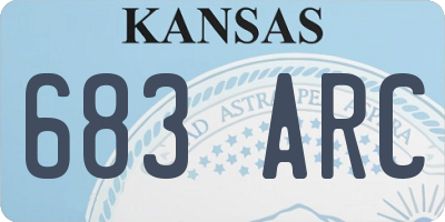 KS license plate 683ARC