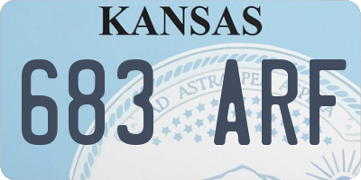 KS license plate 683ARF