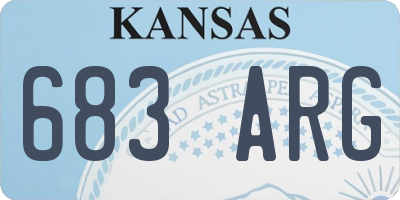 KS license plate 683ARG