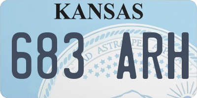 KS license plate 683ARH