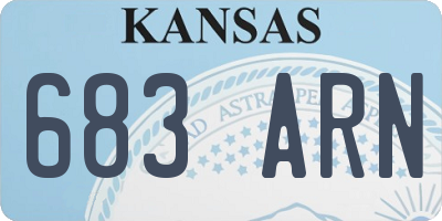 KS license plate 683ARN