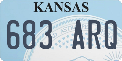 KS license plate 683ARQ