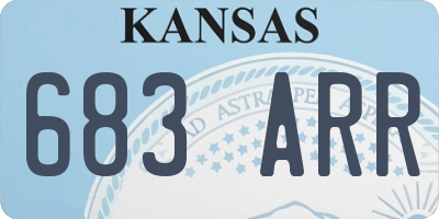 KS license plate 683ARR